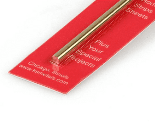K&S 5/32x12in Solid Brass Rod KNS8165