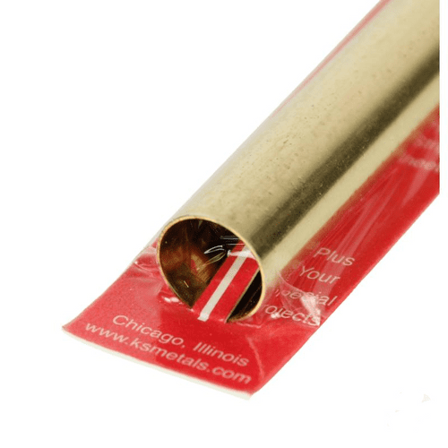 K&S 5/8x12in Round Brass Tube .014in Wall KNS8143