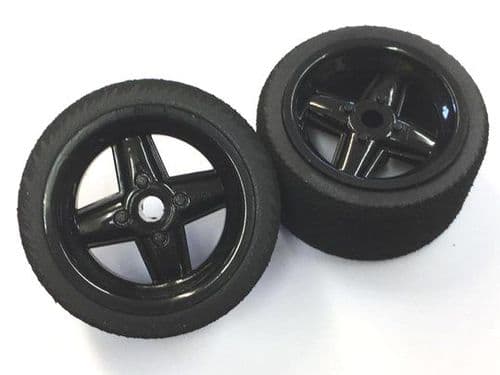 Kamtec Black Revolution Wheels and Pink Medium Tyres
