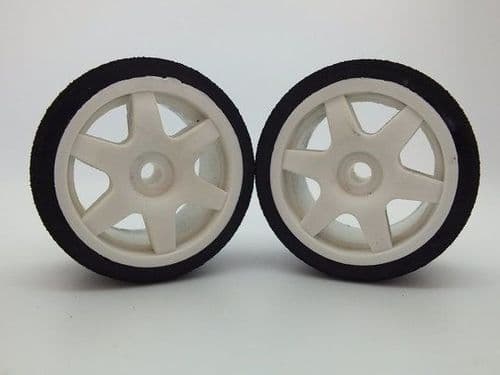 Kamtec Silver Bearing Front 6 Spoke Wheels and UFRA 50 Tyres Trued and Glued