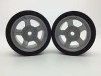 Kamtec Silver Front 5 Spoke Wheels and Jap Medium Tyres