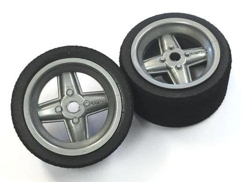 Kamtec Silver Revolution Wheels and Pink Medium Tyres