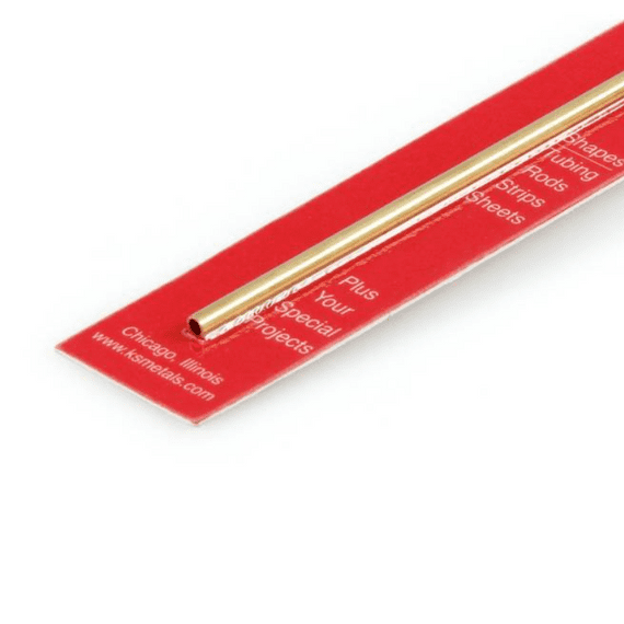 KNS 1/8x12in Round Brass Tube .014in Wall KNS8127