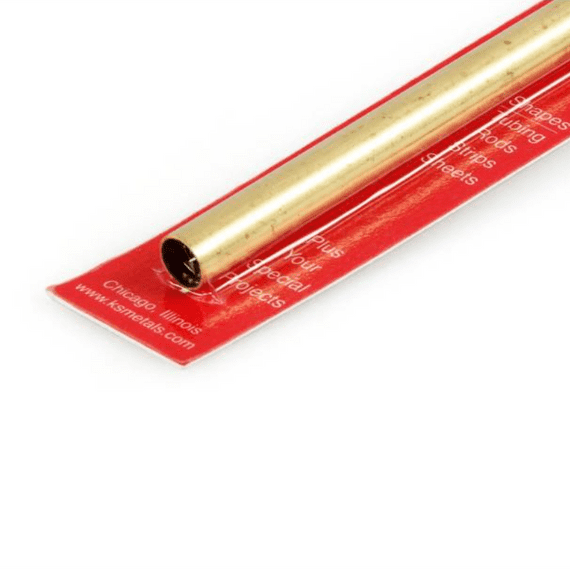 KNS 11/32x12in Round Brass Tube .014in Wall KNS8134