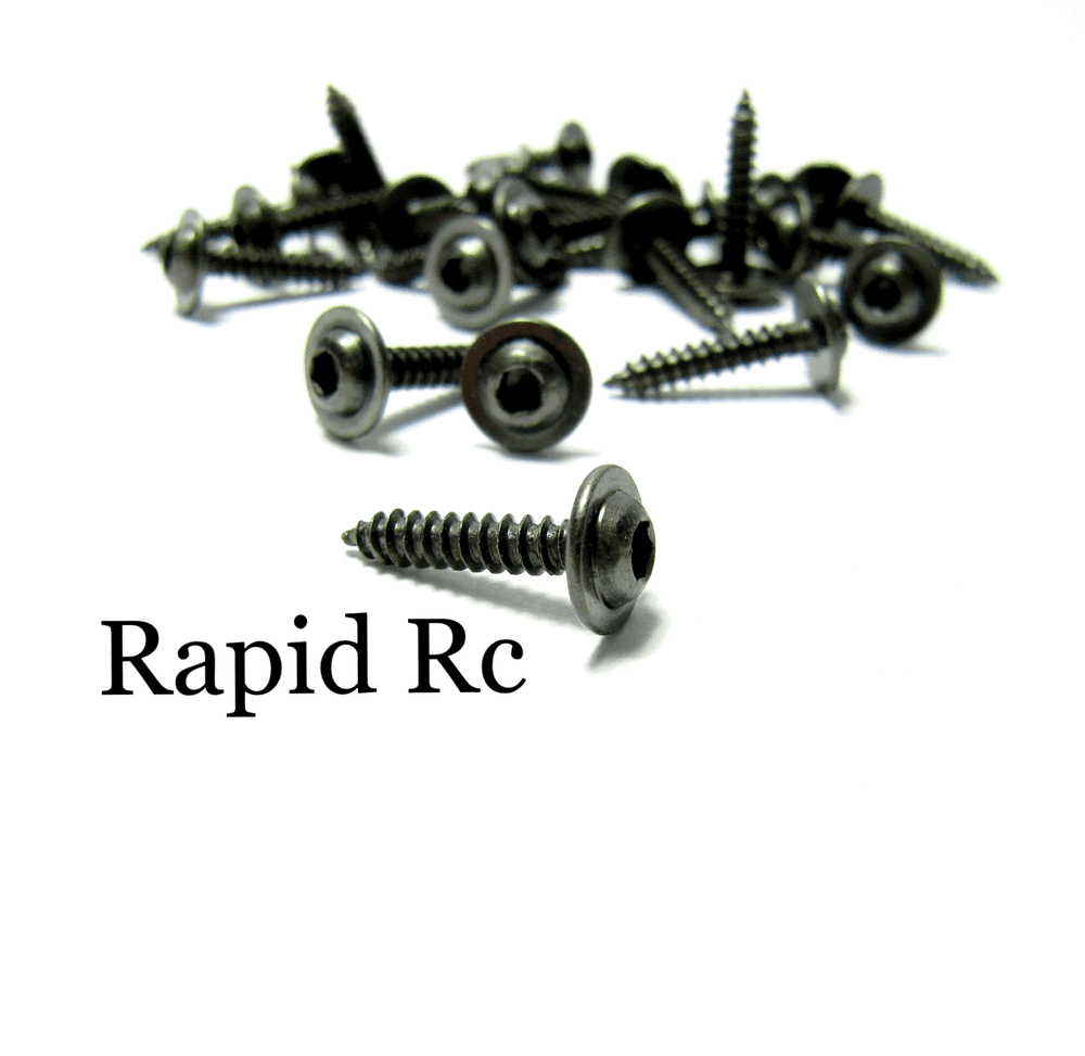 Kuza 3mm x 15mm Socket Head W/shoulder Servo Mounting Screws Black