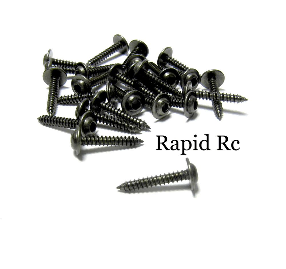 Kuza 3mm x 18mm Socket Head W/shoulder Servo Mounting Screws Black