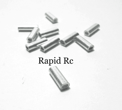 Large  Oval Aluminium Crimping Tube for Pull/Pull Wire (10pc)