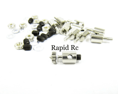 Linkage Stopper for 2mm rods 2mm threaded base (10pcs/set) silver