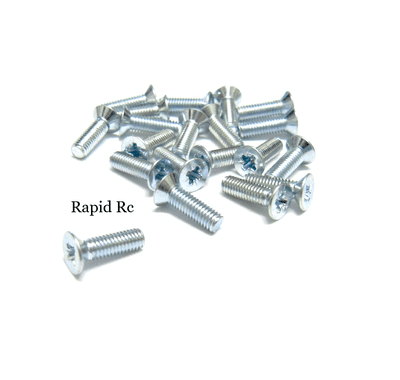 M3x8mm Countersunk Pozi Machine Screw Bright Zinc
