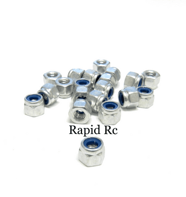 M4 Nyloc Nuts Bright Zinc plated