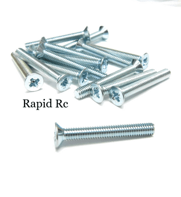 M4x20mm Countersunk Pozi Machine Screw Bright 