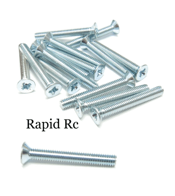 M4x25mm Countersunk Pozi Machine Screw Bright 