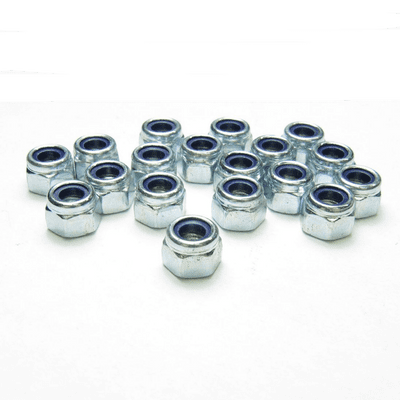 M5 Nyloc Nuts Bright Zinc plated
