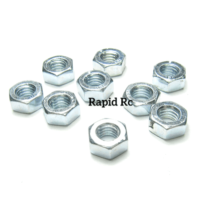 M6 Steel Hex Nuts Bright Zinc plated