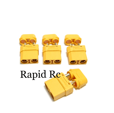 Nylon XT90 Connectors Female With End Cap ( 4 pcs/bag ) Yellow