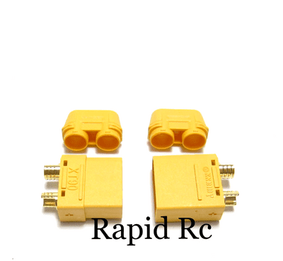 Nylon XT90 Connectors Male / Female With End Cap (1 Set ) Yellow