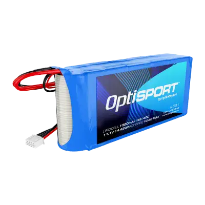 Optisport 3S 11.1v 1300mAh 40C LiPo Battery OPR13003S-40