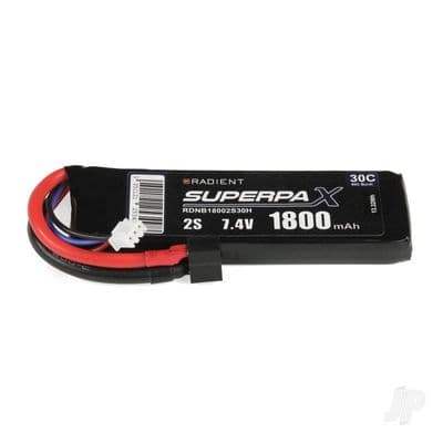 Radient Lipo battery 2S 1600mAh 7.4V 30C Deans
