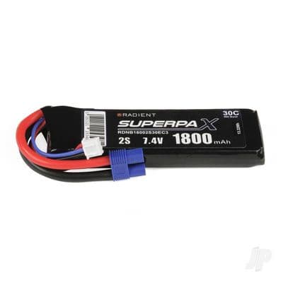 Radient Lipo battery 2S 1800mAh 7.4V 30C EC3