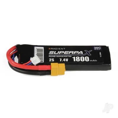 Radient Lipo battery 2S 1800mAh 7.4V 30C XT60