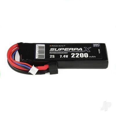 Radient Lipo battery 2S 2200mAh 7.4V 30C Deans