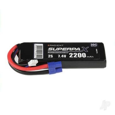 Radient Lipo battery 2S 2200mAh 7.4V 30C EC3