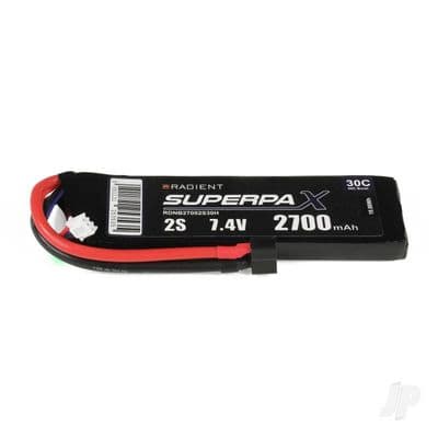 Radient Lipo battery 2S 2700mAh 7.4V 30C Deans