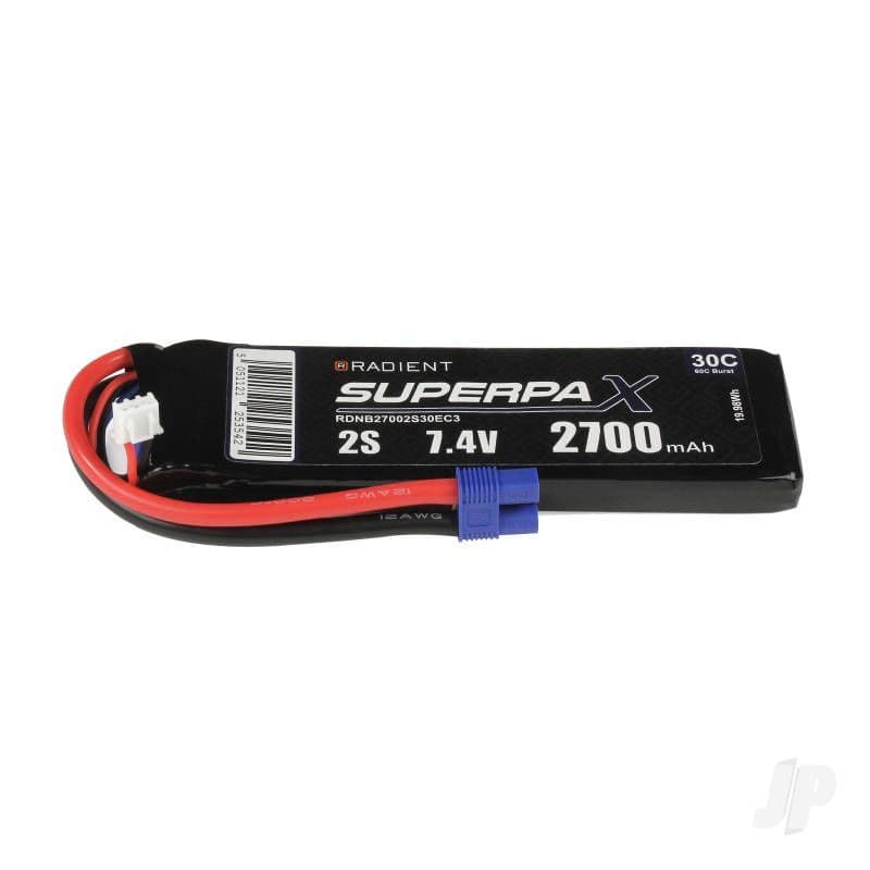 Radient Lipo Battery 2S 2700mAh 7 4V 30C EC3