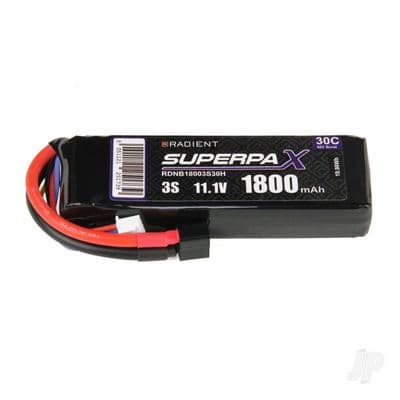 Radient Lipo Battery 3S 1800mAh 11.1V 30C Deans