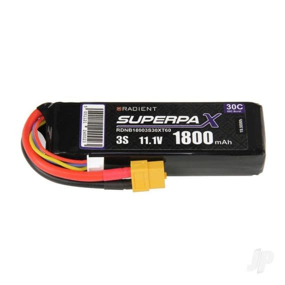Radient Lipo Battery 3S 1800mAh 11.1V 30C XT60