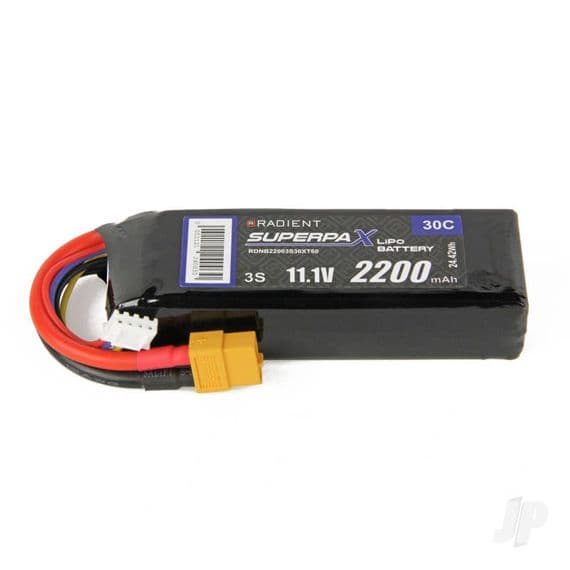 Radient Lipo Battery 3S 2200mAh 11.1V 30C XT60  RDNB22003S30XT60