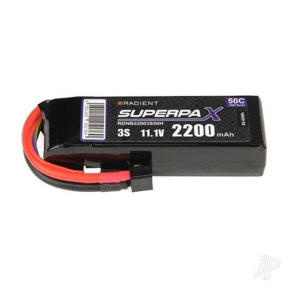 Radient Lipo Battery 3S 2200mAh 11.1V 50C Deans