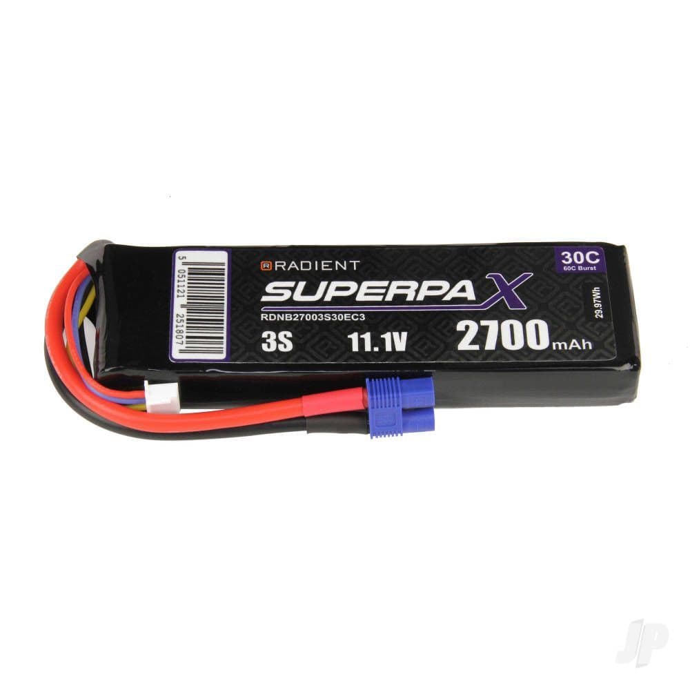 Radient Lipo battery 3S 2700mAh 11 1V 30C EC3