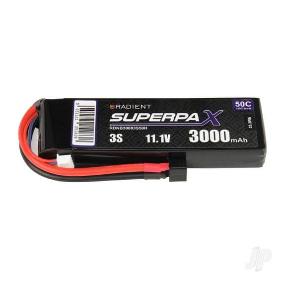 Radient Lipo battery 3S 3000mAh 11.1V 50C Deans