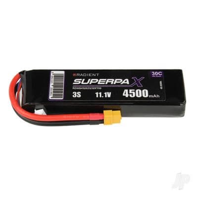 Radient Lipo battery 3S 4500mAh 11.1V 30C Deans (HCT)