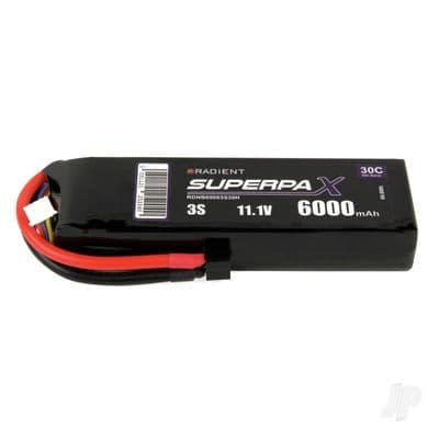 Radient Lipo battery 3S 6000mAh 11.1V 30C Deans