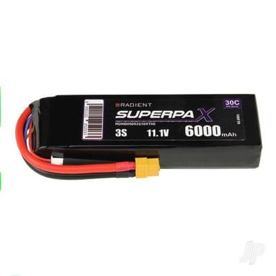 Radient Lipo battery 3S 6000mAh 11.1V 30C XT60