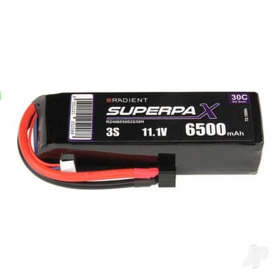 Radient Lipo battery 3S 6500mAh 11.1V 30C Deans