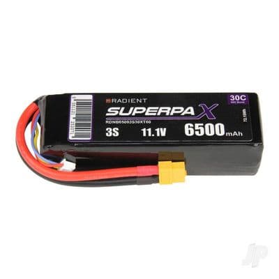 Radient Lipo battery 3S 6500mAh 11.1V 30C XT60