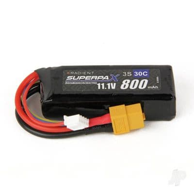 Radient Lipo battery 3S 800mAh 11.1V 30C XT60