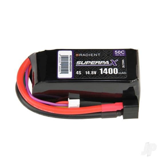 Radient Lipo Battery 4S 1600mAh 14.8V 50C EC3