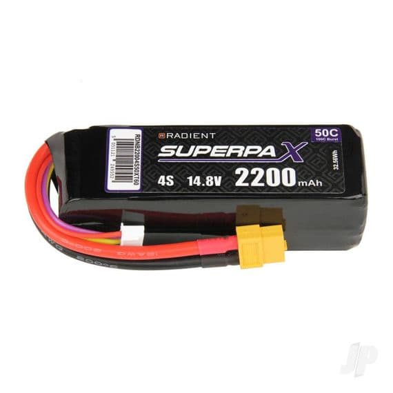 Radient Lipo battery 4S 2200mAh 14.8V 50C XT60