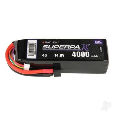 Radient Lipo battery 4S 4000mAh 14.8V 50C Deans (HCT)