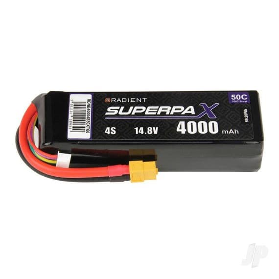 Radient Lipo battery 4S 4000mAh 14.8V 50C XT60