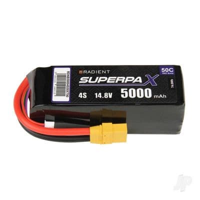 Radient Lipo battery 4S 5000mAh 14.8V 50C XT90
