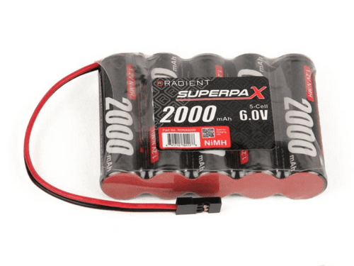 Radient NiMH 6.0V 2000mAh AA SBS-Flat, Rx-JR