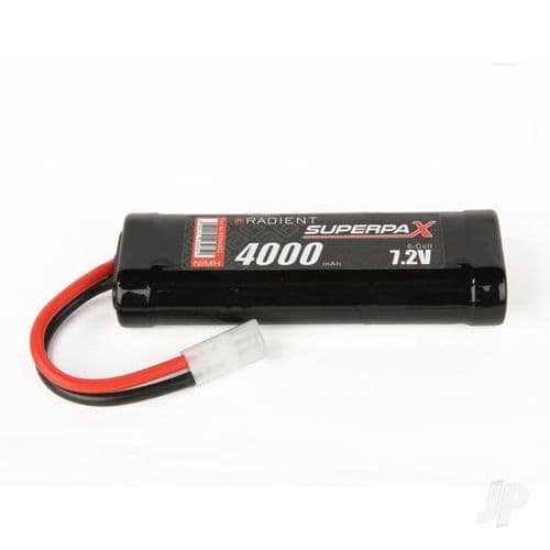 Radient Rc Car Battery NiMH 7.2V 4000mAh SC Stick, TAM