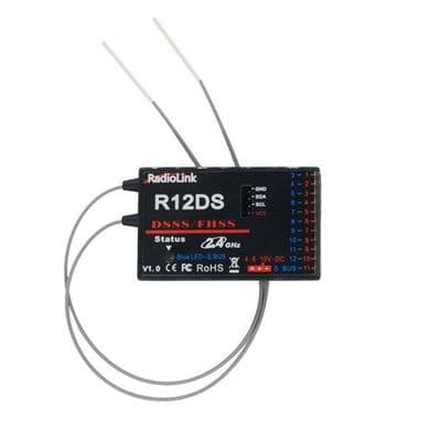 Radiolink R12DS 2.4G 12 Channels Receiver with DSSS & FHSS Spread Spectrum