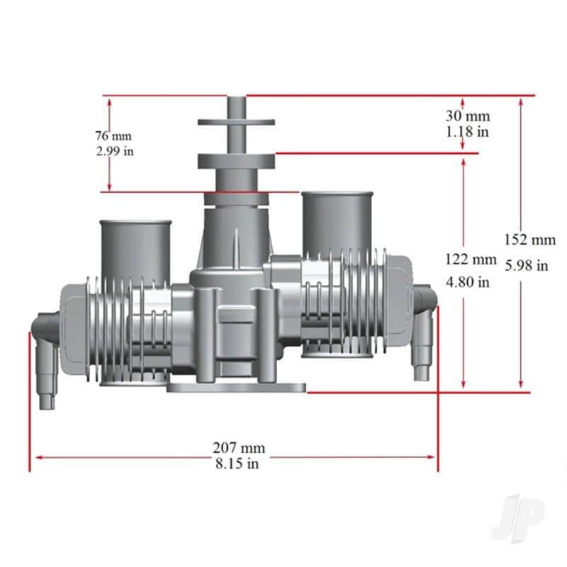 RCGF Stinger 40cc Twin Cylinder 2-Stroke Petrol Engine