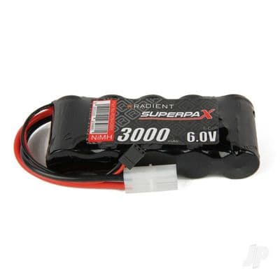 Receiver Battery 6.0V 3000mAh NiMH SC Flat, Rx, TAM / JR